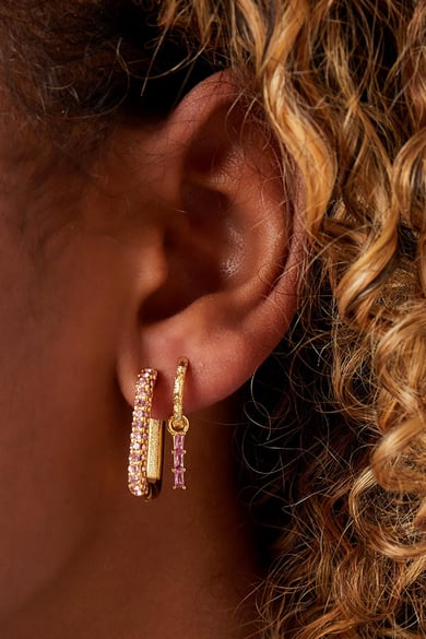 Dangling earring Purple Copper h5 Picture3